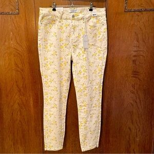 NWT Judy Blue Golden Meadow Floral Skinny Jeans Size 13/31